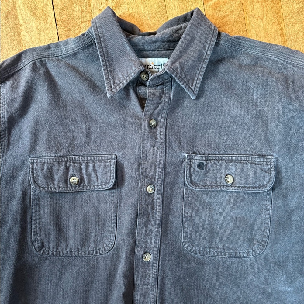 Carhartt Men's Charcoal Button Down Shirt
